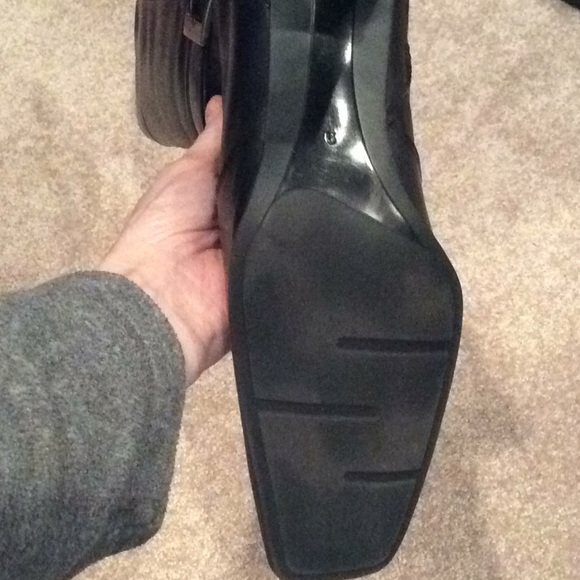 Nine West, black leather boots, tall, buckle, new - Picture 6 of 8